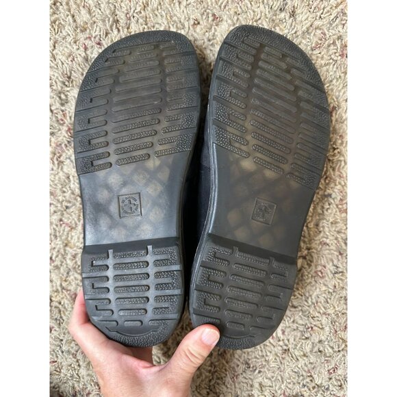 Dr. Martens Womens Mono Black Lace-Up Lorrie  Leather Shoes Cushioned Lining 8 - Picture 6 of 9